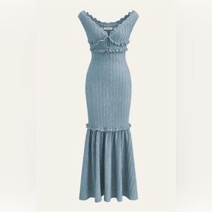 Commense Light Blue Knit Dress